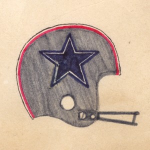 For some reason I recall the Cowboys having white in their helmets back then.
