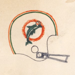 Not that I was a Dolphins fan then, but I sure loved their logo and made sure to nail it!