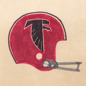 The Falcons helmet turned out to be one of my favorites to draw, and I am still stoked on how it came out!