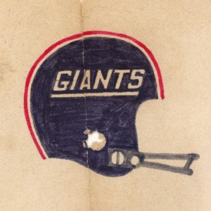 This version with 'GIANTS' and the other version with just 'ny' in lower case were both technical challenges with the letters in negative white space.