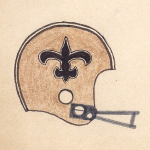 The Saints were SO bad during this era that I made sure to nail the logo to make up for it!