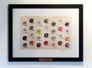Mounted print in black frame